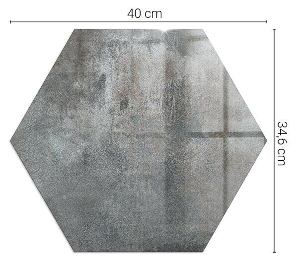 Placă hexagonală din sticlă pentru șemineu Model de structură brută