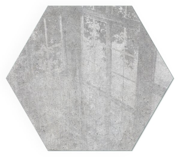 Placă hexagonală din sticlă pentru șemineu Textură de beton într-un stil brut