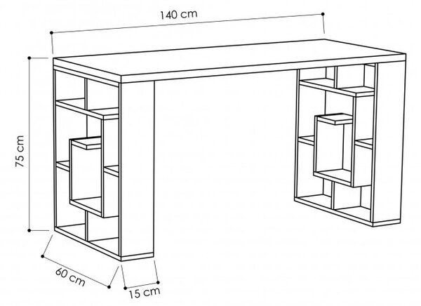 Birou Maze Alb-Oak
