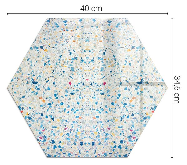 Sticlă hexagonală sub sobă Motiv textură abstractă