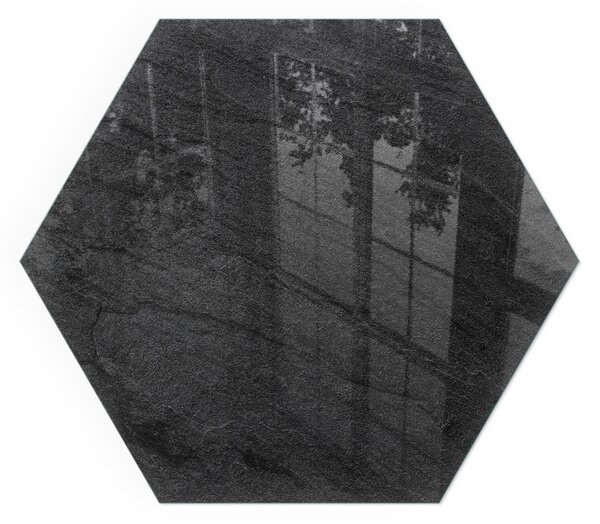 Sticlă hexagonală sub sobă Modelul structurii de piatră