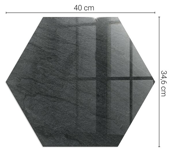 Sticlă hexagonală sub sobă Modelul structurii de piatră