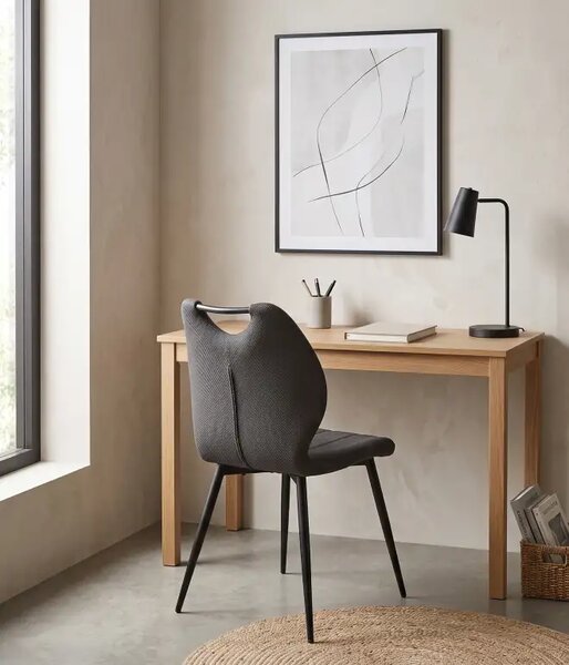 Scaun living din catifea si picioare metalice,Topmax
