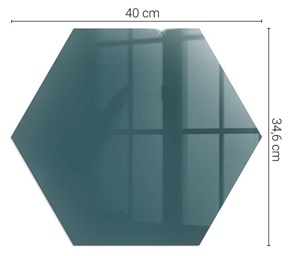 Sticlă hexagonală sub sobă Culoarea mării