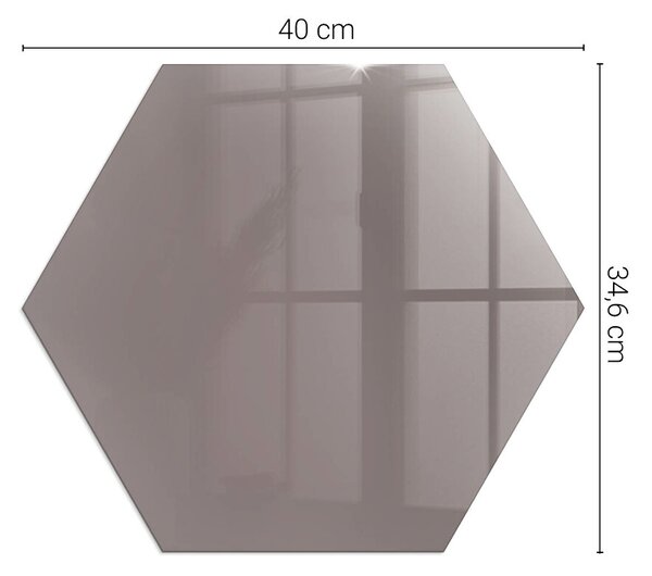 Placă de sticlă hexagonală șemineu Culoare bej