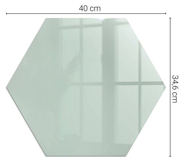 Placă hexagonală din sticlă pentru șemineu Culoare Verde Deschis
