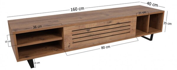 Comoda TV Eray Walnut-Antracit
