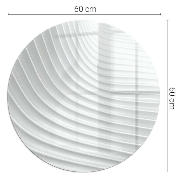 Sticlă rotundă sub sobă Valuri de forme subtile
