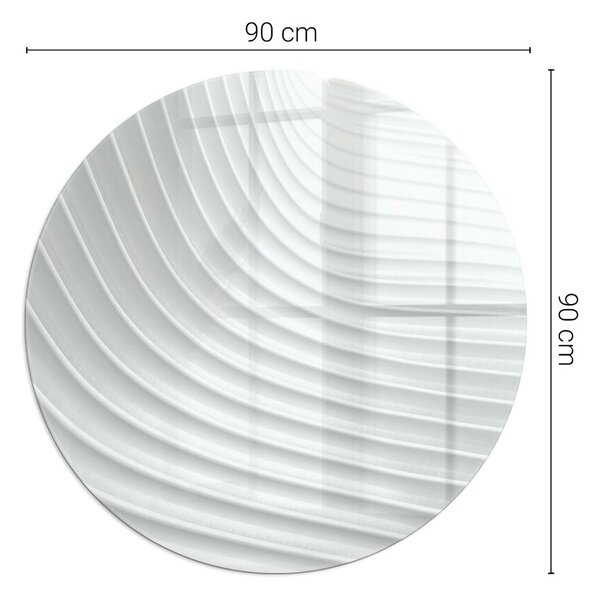 Sticlă rotundă sub sobă Valuri de forme subtile