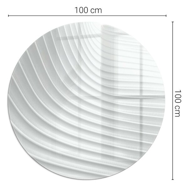 Sticlă rotundă sub sobă Valuri de forme subtile