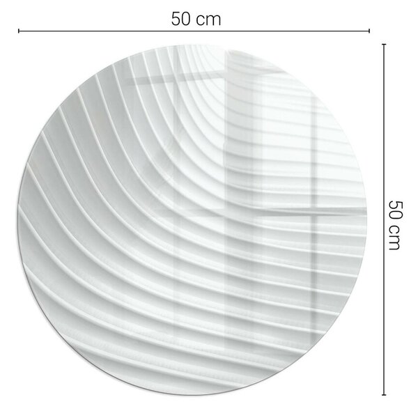 Sticlă rotundă sub sobă Valuri de forme subtile