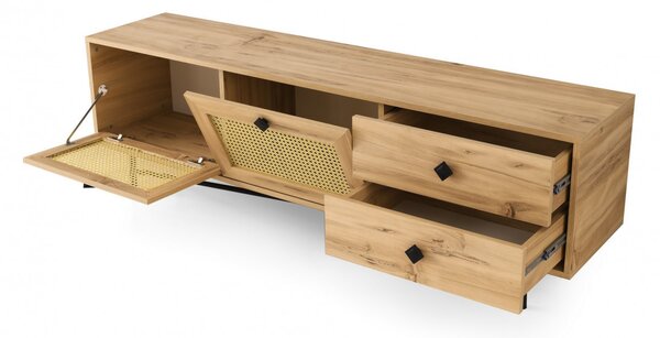 Comoda TV Hapsiyas180 Oak-Negru