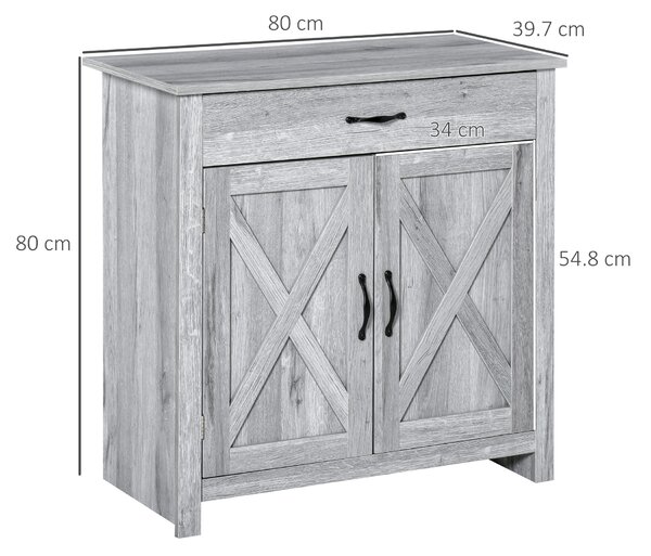 HOMCOM Bufet de Bucatarie Stil Country, Mobilier Multifunctional | Aosom Romania