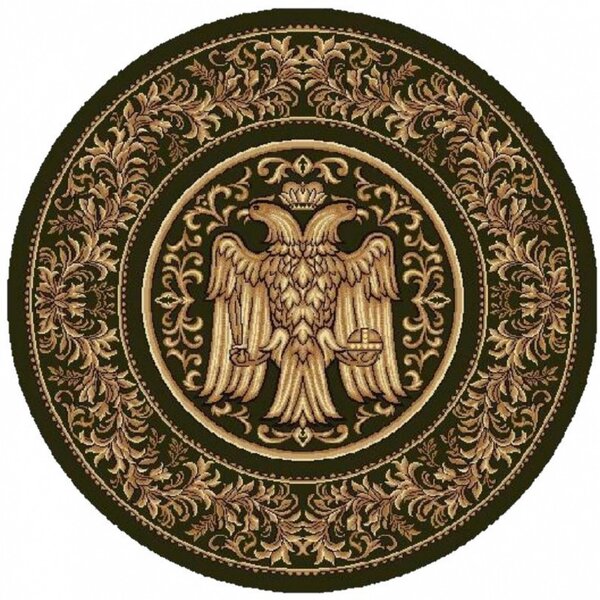 Covor Rotund, Model Bisericesc 15032 310, Verde 67x67