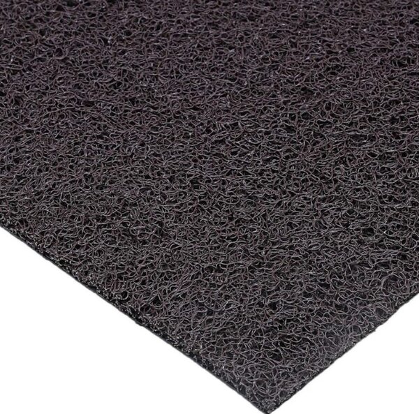 Covor Exterior Interior Spaghetti , Model Curly, Latimea 100 cm, Negru 100 x 100