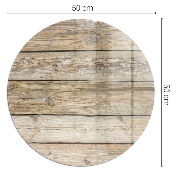 Placă de sticlă rotundă șemineu Plăci în stil natural
