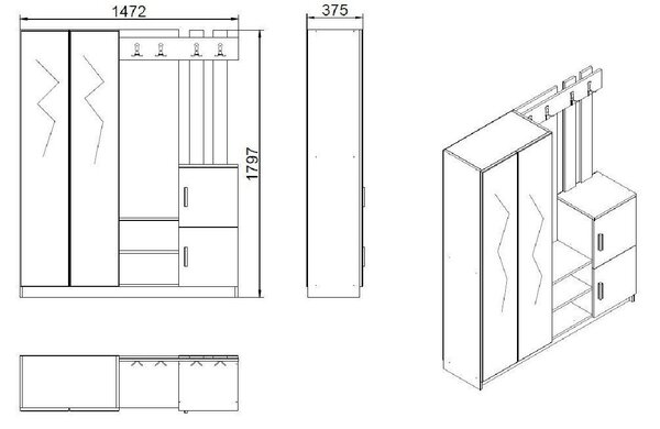 Cuier DD8-W Alb