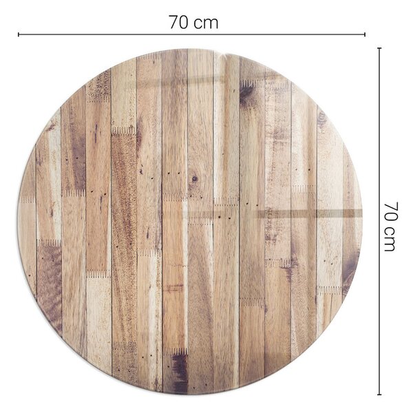 Sticlă rotundă sub sobă Model din lemn într-un aranjament geometric