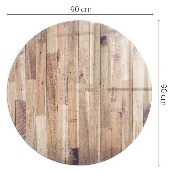 Sticlă rotundă sub sobă Model din lemn într-un aranjament geometric