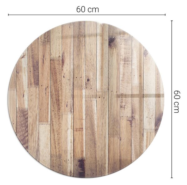 Sticlă rotundă sub sobă Model din lemn într-un aranjament geometric