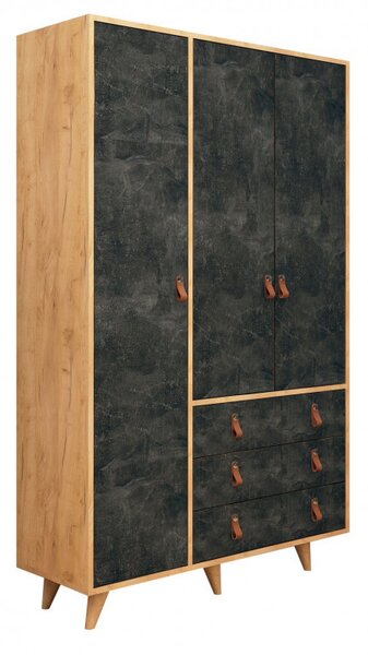 Dulap Chunky Oak-Dark Concrete