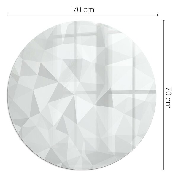 Placă rotundă din sticlă pentru șemineu Abstracție geometrică în forme
