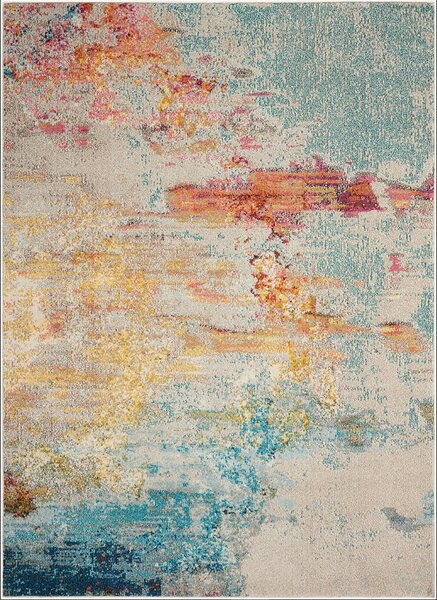 Covor Celestian CES02SL, Marime 91 x 152 cm, Multicolor, Inaltime Fir 12 mm, Antialergic, Polipropilena, Living, Dormitor, Sufragerie, Birou 91 x 152