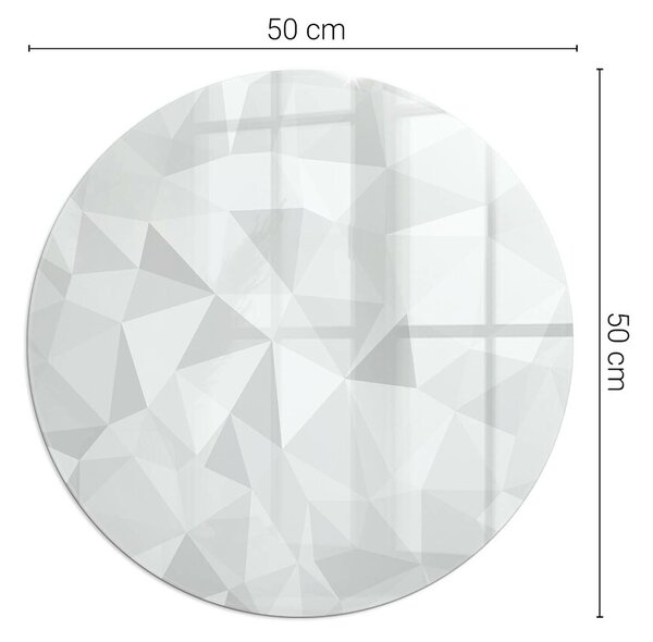 Placă rotundă din sticlă pentru șemineu Abstracție geometrică în forme