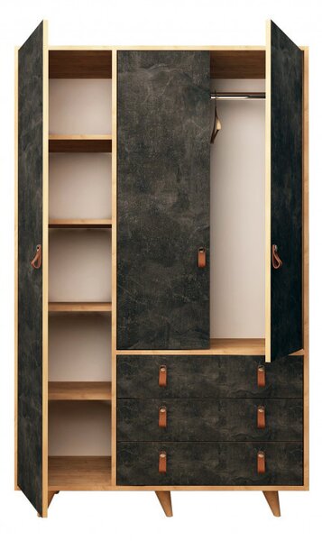Dulap Chunky Oak-Dark Concrete