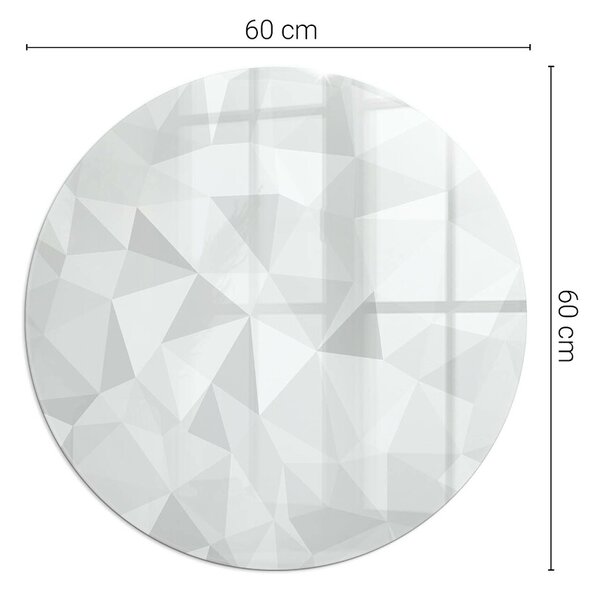 Placă rotundă din sticlă pentru șemineu Abstracție geometrică în forme