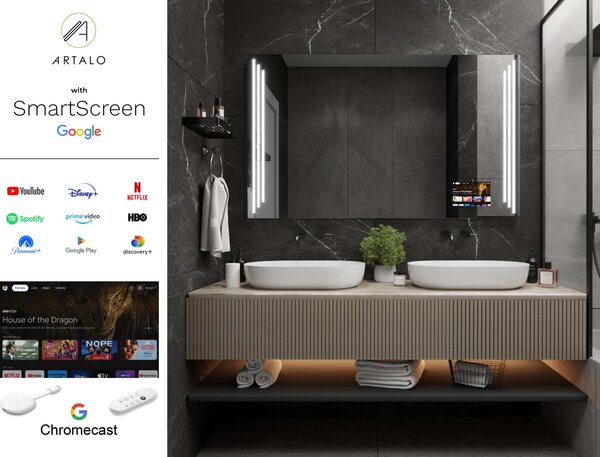 Oglindă LED cu iluminare M18 premium