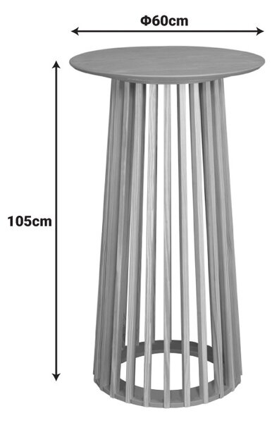 Masă bar Domonic, natural, 60x60x105 cm