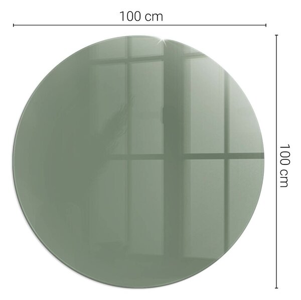 Placă rotundă din sticlă pentru șemineu Culoare măslinie