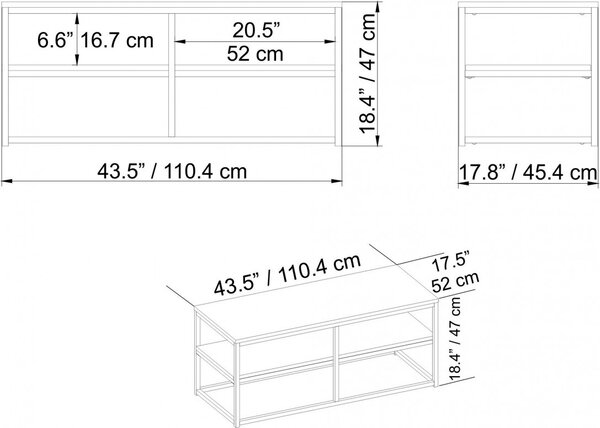 Masuta de Cafea Forteaus - Walnut
