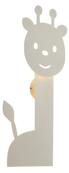 Lampă de perete pentru copii bej cu LED cu 3 trepte de intensitate luminoasă - Gigi Girafa