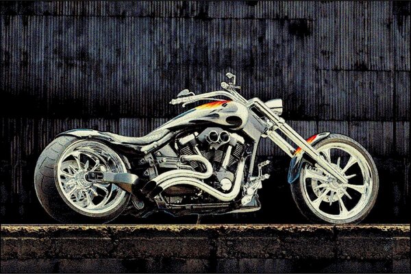 Covor Modern Kolibri, Motocicleta 11185, Negru, 80x150 cm