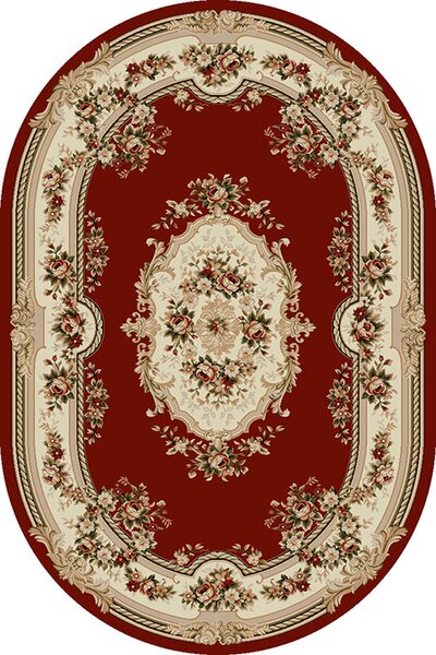 Covor Clasic, Lotos 575, Grena, Oval, Diverse Dimensiuni, 1800 gr mp
