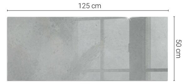 Placă dreptunghiulară din sticlă pentru șemineu Structură de beton cu efect