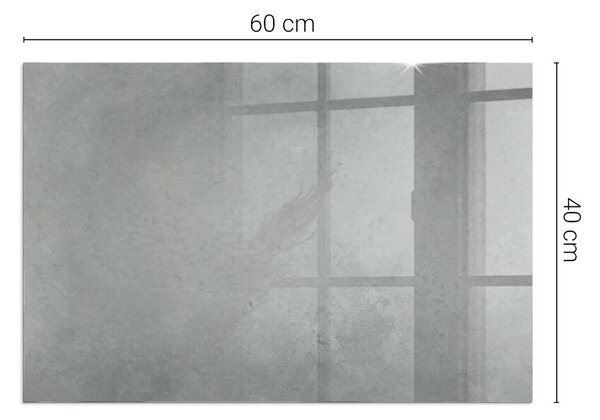Placă dreptunghiulară din sticlă pentru șemineu Structură de beton cu efect