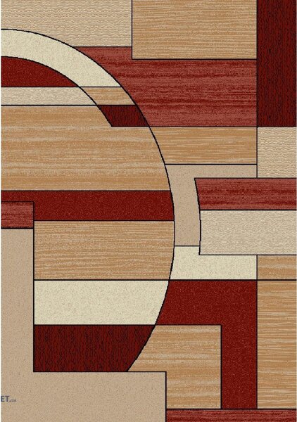 Covor Modern, Lotos 538, Crem Grena, Diverse Dimensiuni, 1800 gr mp
