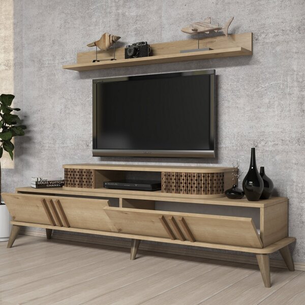 Set Comoda TV si Masuta de Cafea Living Eylül Oak