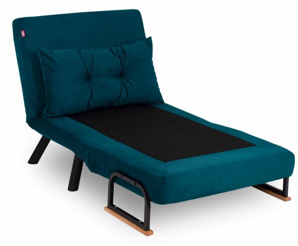 Fotoliu Extensibil tip Canapea Sando Single Petrol Verde