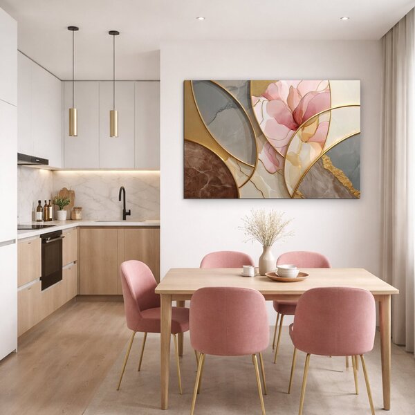 DUBLEZ | Tablou modern art deco - Frumusețe în marmură | Imprimare UV premium