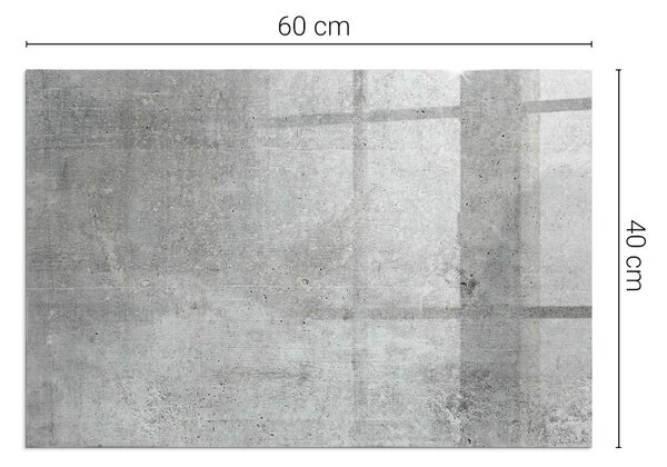 Sticlă dreptunghiulară sub sobă Model de beton brut