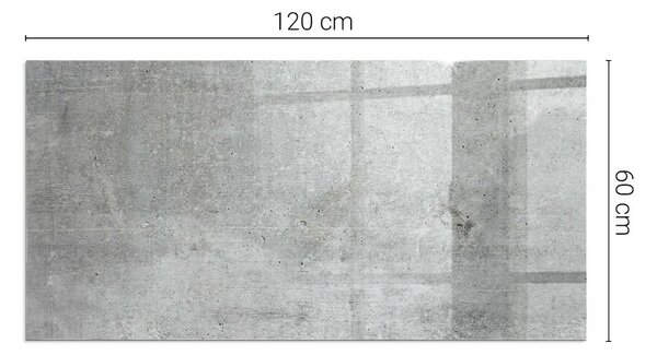 Sticlă dreptunghiulară sub sobă Model de beton brut