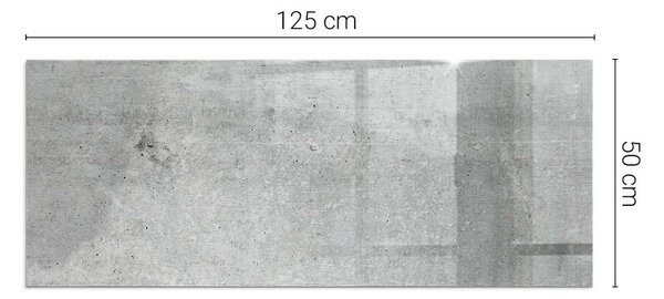 Sticlă dreptunghiulară sub sobă Model de beton brut