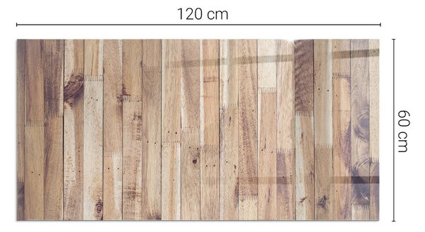 Sticlă dreptunghiulară sub sobă Model din lemn într-un aranjament geometric