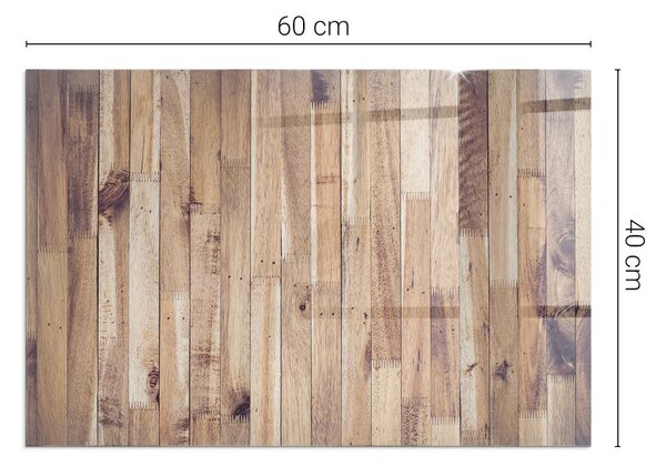 Sticlă dreptunghiulară sub sobă Model din lemn într-un aranjament geometric