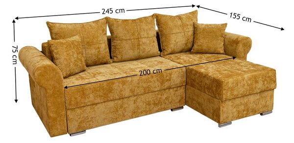 Coltar Extensibil Elsa XXS Bonell Mustar - Kim 05 Interschimbabil