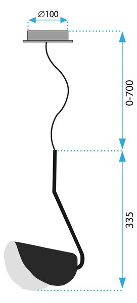 Lampă de tavan APP1263-1CP BLACK
